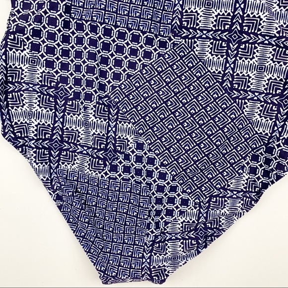 New Kona Sol Navy Geometric Swimsuit 26W - Picture 6 of 8